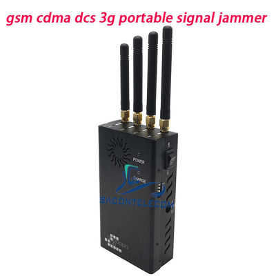 4 Canais 2W de Potência 15m de Alcance Jammer Portátil de Sinal e Jammer de Celular para Bloqueio de WiFi GPS