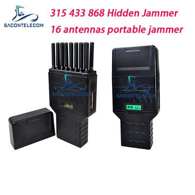 16 Antenas 12000mAh 12W Bloqueador de Sinal Portátil para 2G 3G 4G 5G GPS WiFi