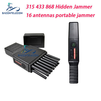 16 Antenas 12000mAh 12W Bloqueador de Sinal Portátil para 2G 3G 4G 5G GPS WiFi