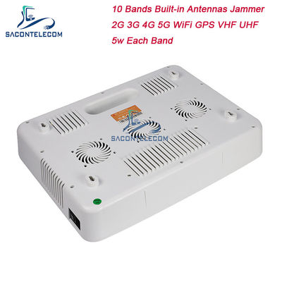 50W High Power Mobile Phone Signal Jammer Blocks 2G 3G 4G 5G GPS Wi-Fi com raio de interferência de 20-60m