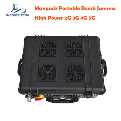 75W Potência de saída 120m Raio de interferência DC24V Fornecimento de energia IED RF Manpack Jammer para forças de segurança