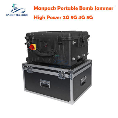 75W Potência de saída 120m Raio de interferência DC24V Fornecimento de energia IED RF Manpack Jammer para forças de segurança