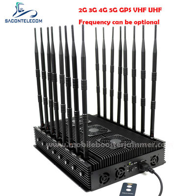 Jammer de Sinal GPS Lojack Ajustável de 110W e 16 Antenas para Uso em Desktop Interno
