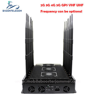 Jammer de Sinal GPS Lojack Ajustável de 110W e 16 Antenas para Uso em Desktop Interno