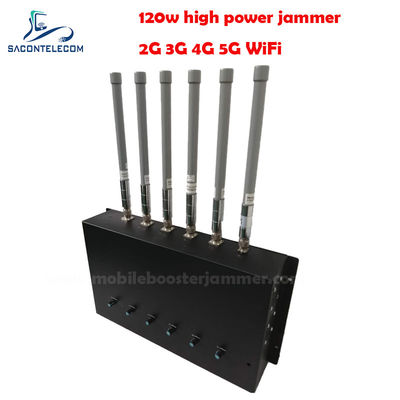 180W 6 canais Interruptor de sinal de computador com 20-150m raio de interferência para 2G 3G 4G 5G GSM CDMA Bloqueio
