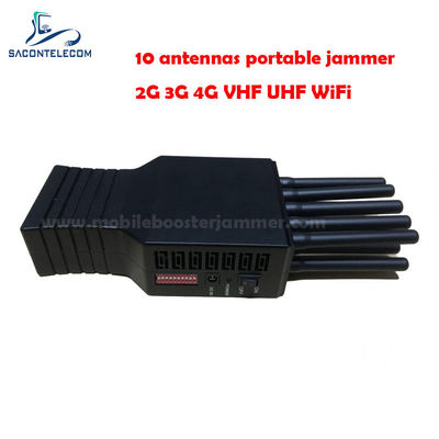 10W de potência 10 antenas 20m raio interferente de sinal portátil GPS portátil Wi-Fi Blocker
