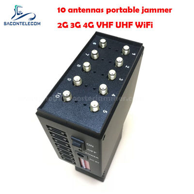 10W de potência 10 antenas 20m raio interferente de sinal portátil GPS portátil Wi-Fi Blocker