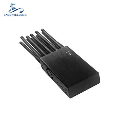 10W Potência 20m Raio 10 canais Bloqueador de interferência de sinal portátil para WiFi GPS 2G 3G 4G 5G