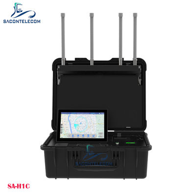 Detector de drones UAV portátil de mala com alcance de detecção de 10 km e capacidade de múltiplas frequências