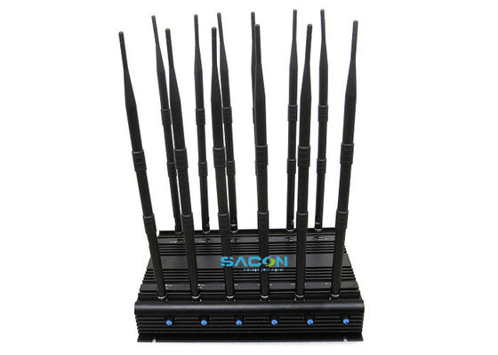 Interruptor de sinal de telemóvel de 12 bandas de 30 W com bom sistema de arrefecimento para salas de conferências e salas de exames