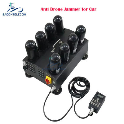 8 Canais 400W Anti Drone Signal Jammer com 1.5G 2.4G 5.8G 5.2G FPV para Carro