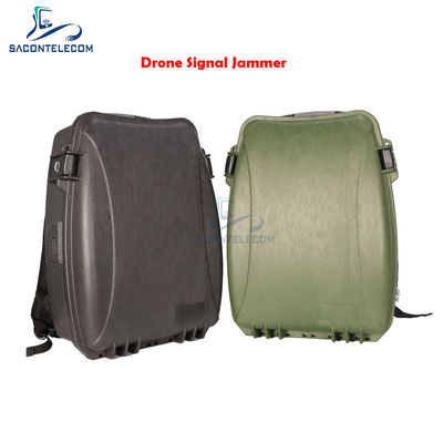 Mochila Drone Jammer de sinal com 1500m Jamming Range 150W Potência de saída e Bateria incorporada